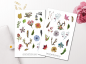 Preview: Boho Floral Sticker Set